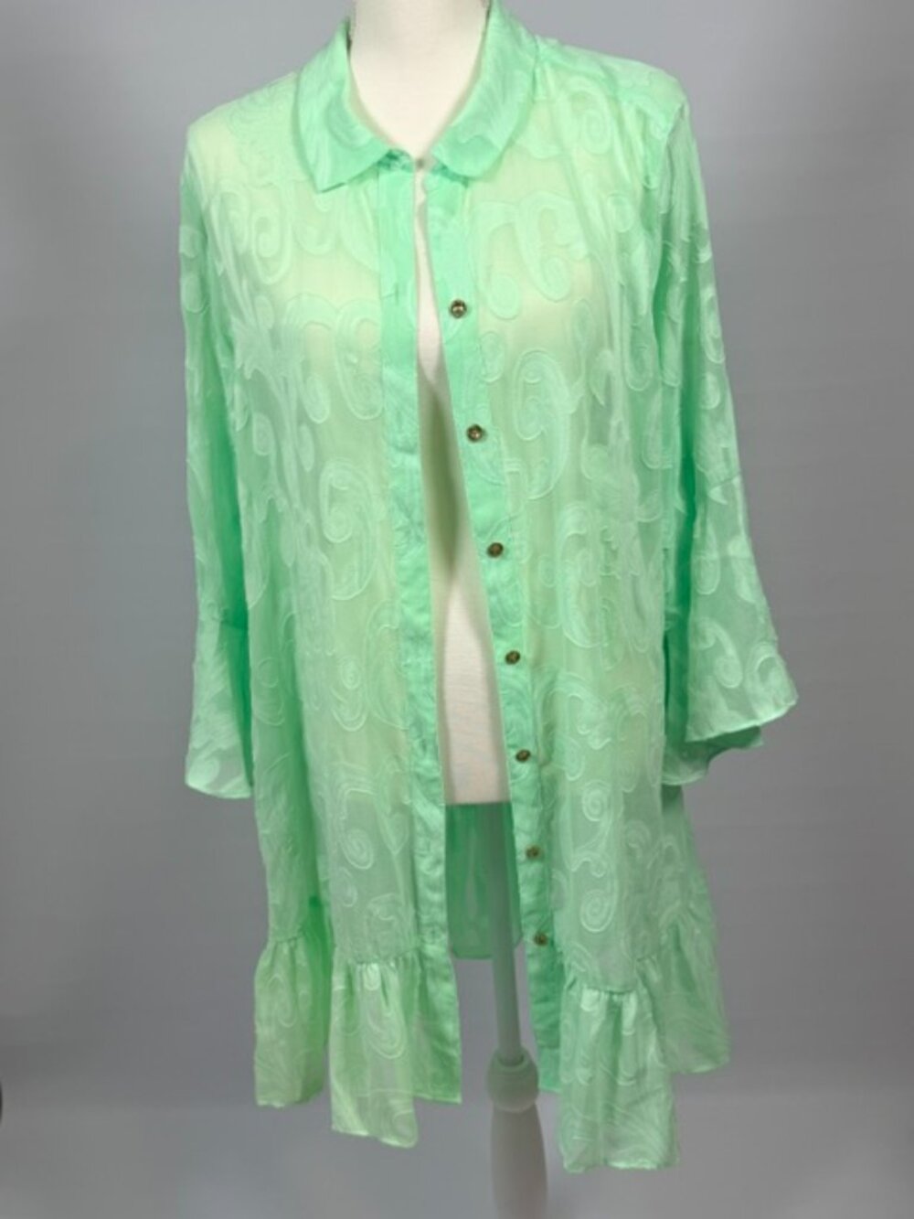 Lilly Pulitzer Linley Cover-Up Pistachio Green Sheer XL